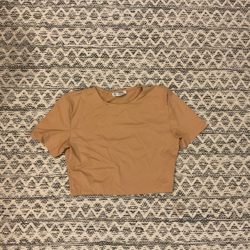 Zara Tan Crop Top